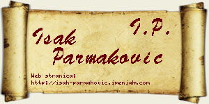 Isak Parmaković vizit kartica